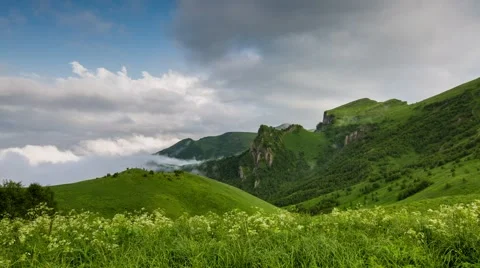 Clouds over the mountayn. Stock Footage 52583062