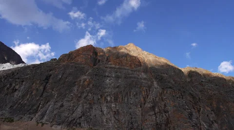 Clouds over North Face of Mount Edith Cavell Time Lapse 库存影片 31826569