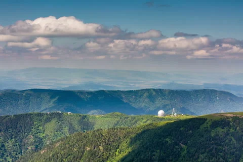 The clouds over the observatory in the mountains. 動画素材 52628220