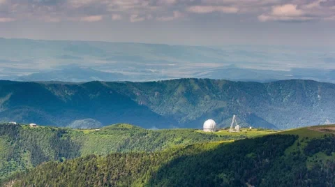 The clouds over the observatory in the mountains. 動画素材 52628367
