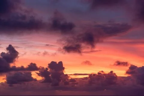 Clouds over ocean horizon Stock Photos