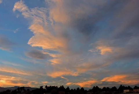 Clouds over open land Stock Photos