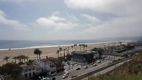 Clouds over Pacific Coast Highway Stock Footage 190751276