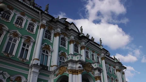 Clouds Over the Palace in green Stock Footage 242313336