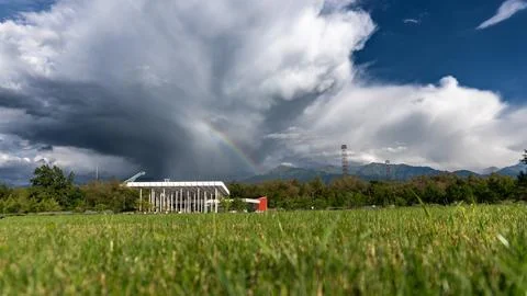 Clouds over the park Stock Photos