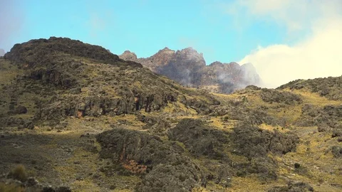 Clouds over the Peak Stock Footage 113863431