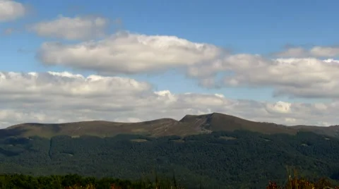 Clouds over Polish mountains Stock Footage 69055768