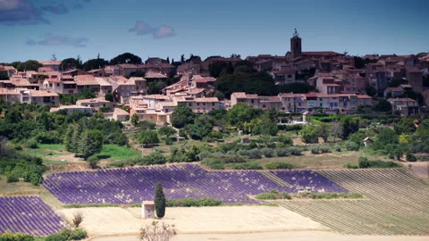 Clouds over Puimoisson village, Provence France. Timelapse Stock Footage 160024882