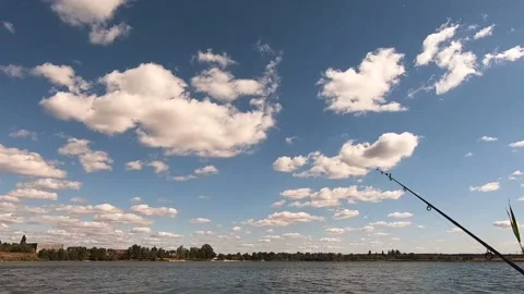 Clouds over the river on an autumn day. Stock Footage 141127249