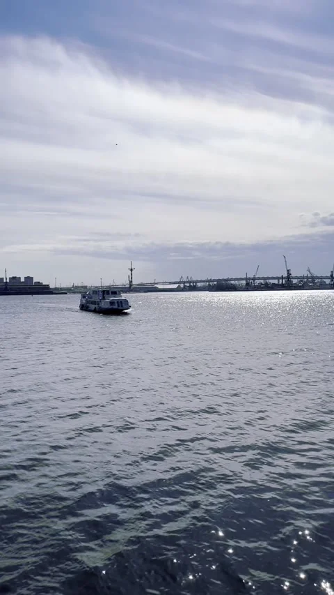 Clouds over the river on the background of a green forest Stock Footage 273848555
