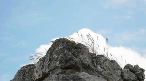 Clouds over the rocks Stock Footage 53828428