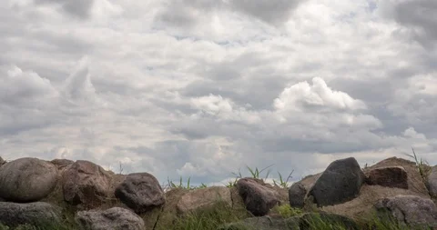 Clouds over Rocks Timelapse Video stock 94499413
