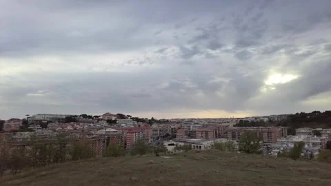 Clouds over Rome at sunset - Lazio - Italy Video stock 254559949