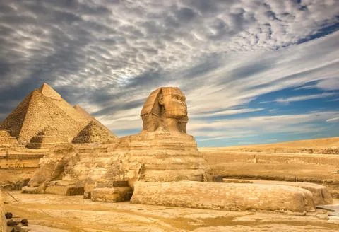 Clouds over ruins Stock Photos
