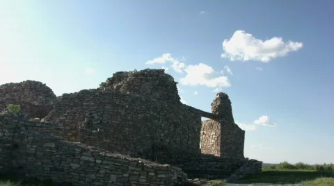 Clouds Over Ruins Timelapse Stock Footage 146547