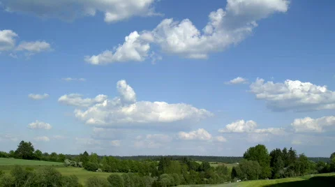 Clouds over rural landscape Stock Footage 72186