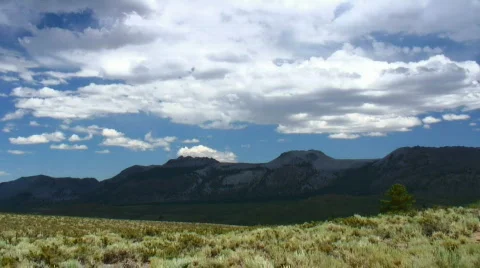 Clouds over sagebrush timelapse Stock Footage 283690