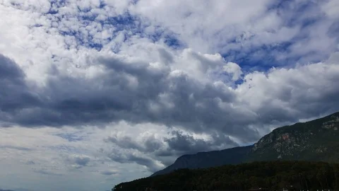 Clouds over Sakar Mountain (Time Lapse) Stock Footage 87845653