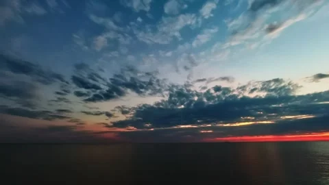 Clouds over the sea during sunset, time lapse Stock-Footage 271168549