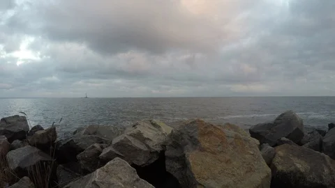 Clouds over the sea Stock Footage 123156242