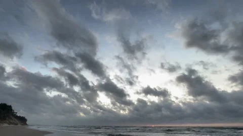Clouds over the sea Stock Footage 218195059