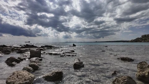 Clouds Over The Sea Stock Footage 274673545