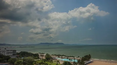 Clouds Over The Sea Sky Clouds Summer 4K. Stock Video Footage Stock Footage 47837603