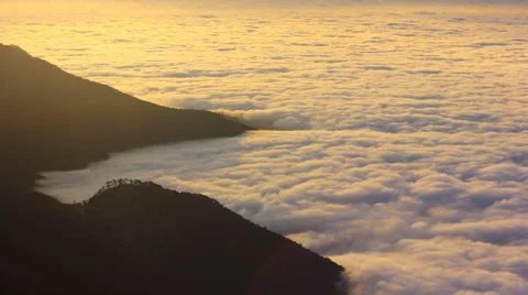 Clouds over the sea at sunrise Stock Footage 44906644