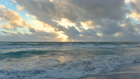 Clouds over sea at sunset, Boca Raton, Florida, USA Vídeo Stock 150101271