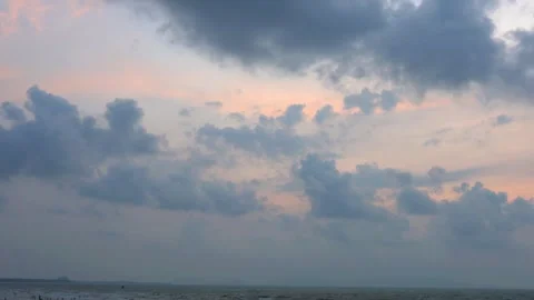 Clouds over the sea at sunset, Vung Tau, Viet Nam Stock Footage 242351671