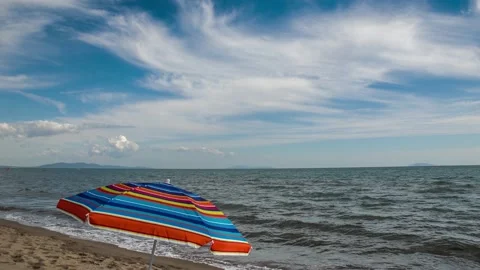 Clouds over the sea timelapse Stock Footage 138669684