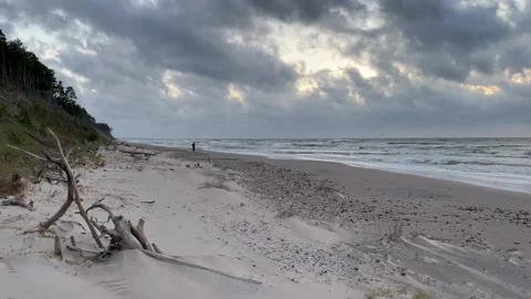 Clouds over the seashore Stock Footage 218195341