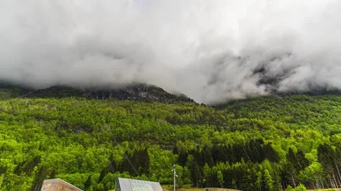 Clouds over Skylift in Time Lapse, Olden, Innvikfjorden, Norway Vídeos de archivo 242374388