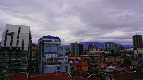 Clouds over the sleeping area of ​​the city. time laps Stock Footage 152017891