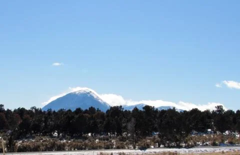 Clouds over Sleeping Ute Mountain Foto stock