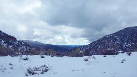 Clouds over snow Time-lapse Video stock 150288018