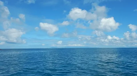 Clouds over South Pacific ocean in French Polynesia. Stock-Footage 68532636