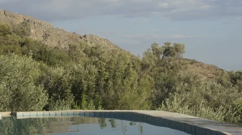 Clouds over Swimming Pool - Time Lapse Video stock 42770535