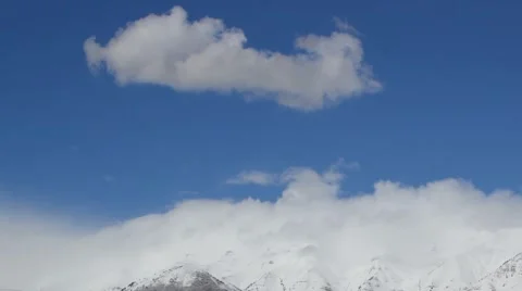 Clouds over Timpanogas Timelapse Stock Footage 3980675