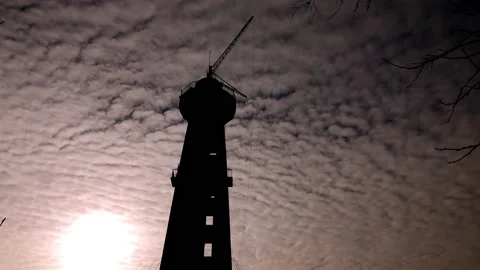 Clouds over the tower. Stock Footage 146388994
