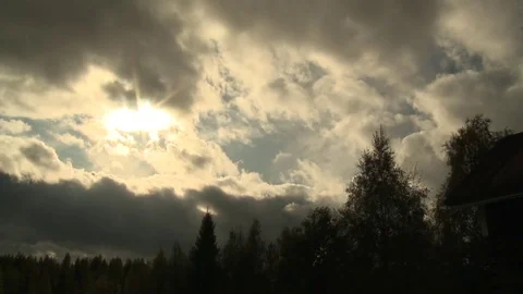 Clouds over trees Video stock 84260102
