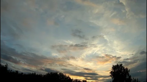  Clouds over the trees in Lubartów Stock Footage 91590153