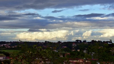 Clouds over the Tuscan hills at sunset, twilight, time lapse Stock Footage 116780302