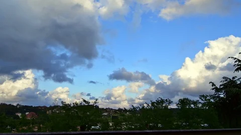 Clouds over the Tuscan hills at sunset, time lapse Stock Footage 116780424