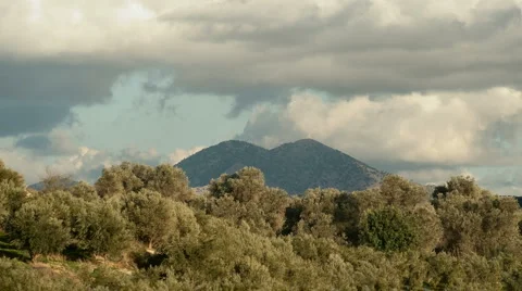 Clouds over twin peaks Stock Footage 960218