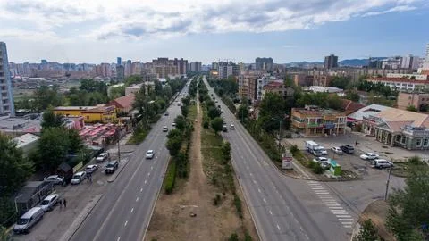 Clouds over Ulaanbaatar, Mongolia’s bustling capital Stock Photos
