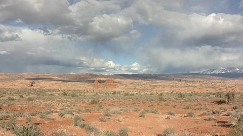 Clouds over Valley Stock Footage 93516353