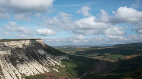 Clouds over the valley, mesa, timelapse Video stock 68912636