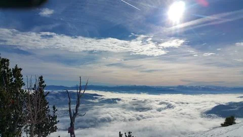 Clouds over the valley Stock Photos
