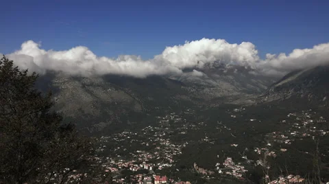 Clouds over the valley -timelapse- Stock Footage 56912744